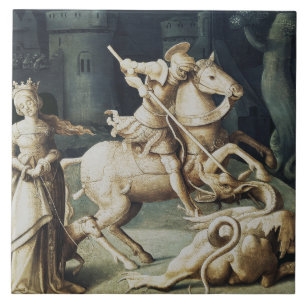Heiliger Georg und der Drache Großmärtyrer Fliese