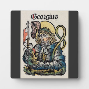 Heiliger Georg und der Drache Großmärtyrer Fotoplatte