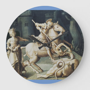 Heiliger Georg und der Drache Großmärtyrer Große Wanduhr