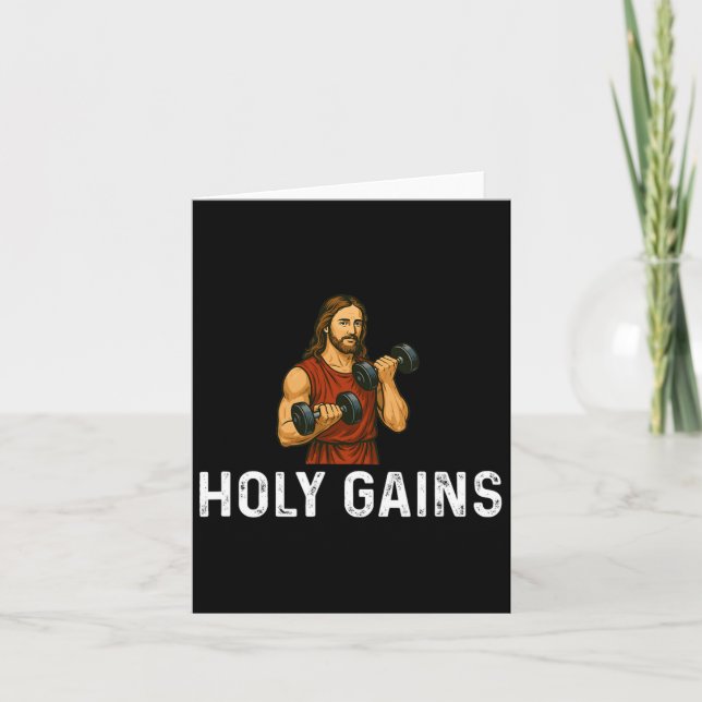 Heiliger Gott der Kirche - Fitness heben Karte (Vorderseite)