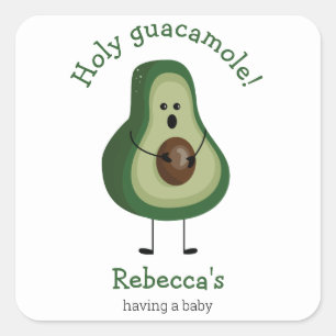 Heiliger Guacamole! Babydusche Quadratischer Aufkleber