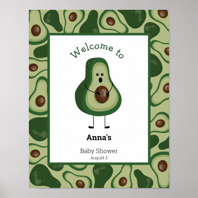 Heiliger Guacamole! Babydusche willkommen Poster (Vorne)