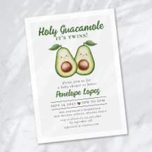 Heiliger Guacamole Es ist Twins Baby Dusche