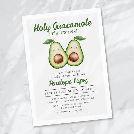 Heiliger Guacamole Es ist Twins Baby Dusche Einladung