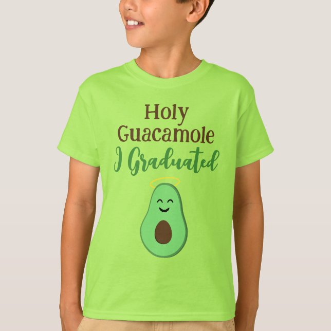 Heiliger Guacamole I-Abschluss niedlicher Avocado T-Shirt (Vorderseite)