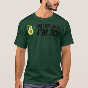 Heiliger Guacamole Ich bin 70 Cartoon Avocado Vegg T-Shirt
