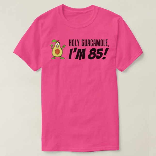 Heiliger Guacamole Ich bin 85 Cartoon Avocado Vegg T-Shirt (Design vorne)