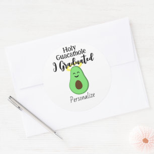 Heiliger Guacamole ich habe süß lustig Avocado abg Runder Aufkleber