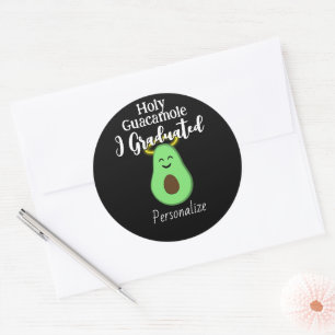 Heiliger Guacamole ich habe süß lustig Avocado abg Runder Aufkleber