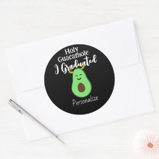 Heiliger Guacamole ich habe süß lustig Avocado abg Runder Aufkleber