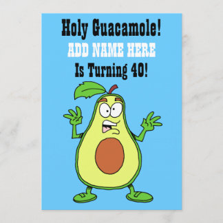 Heiliger Guacamole Jemand dreht 40 Avocado Einladung