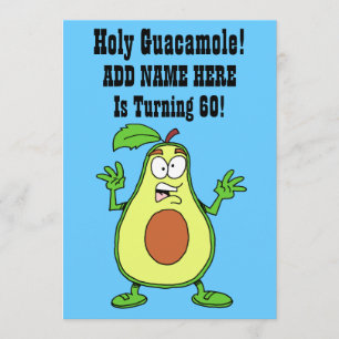 Heiliger Guacamole Jemand dreht 60 Avocado Einladung