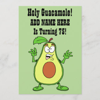 Heiliger Guacamole Jemand dreht 75 Avocado Einladung
