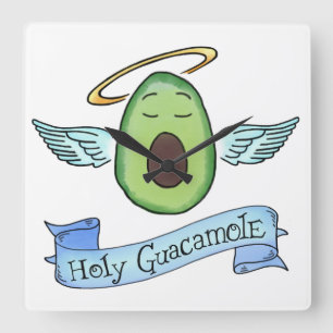 Heiliger Guacamole! Quadratische Wanduhr