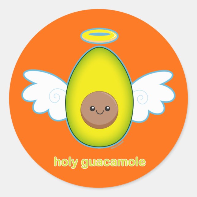 Heiliger Guacamole Runder Aufkleber (Vorderseite)