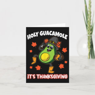Heiliger Guacamole Sein Erntedank Avocado Pilgrim Karte
