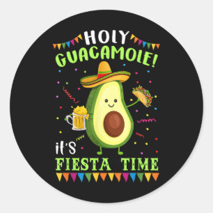 Heiliger Guacamole sein Fiesta Time T Shirt für Mä Runder Aufkleber