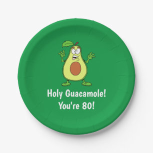 Heiliger Guacamole Sie sind 80 Avocado Papierplatt Pappteller