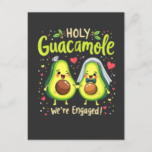 Heiliger Guacamole Wir sind Verlobte Paarbride Postkarte