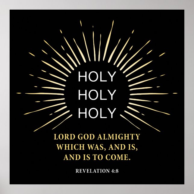 Heiliger Heiliger Gott Allmächtig - Christlicher G Poster (Vorne)