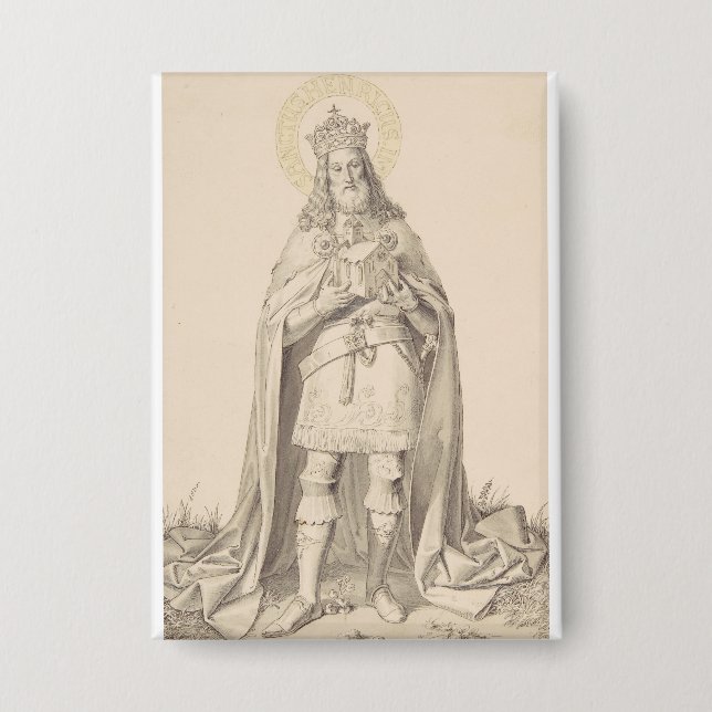 Heiliger Heinrich II. der Heilige Römische Kaiser Button (Vorderseite)