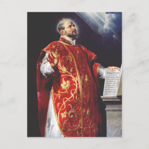 Heiliger Ignatius von Loyola spanischer katholisch Postkarte