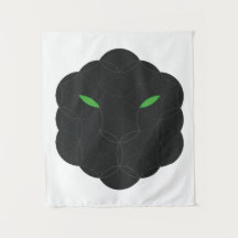 Heiliger Jaguar - Gesicht des Lebens, Schwarz.
