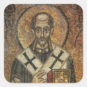 Heiliger Johannes Chrysostomos Erzbischof von Kons Quadratischer Aufkleber
