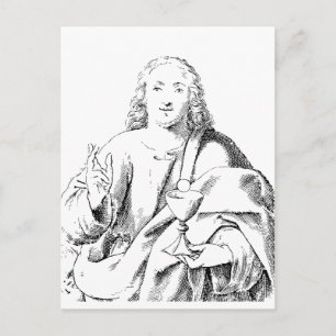 Heiliger Johannes der geliebte Apostel und Evangel Postkarte