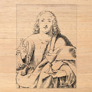Heiliger Johannes, geliebter Apostel und Evangelis Acryleinladungen
