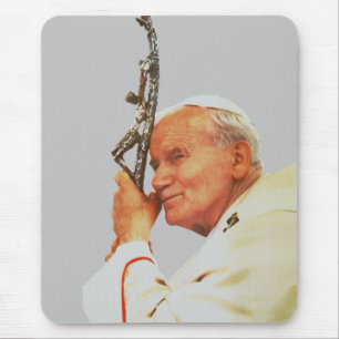 Heiliger Johannes Paul II. Der große Kommunikator  Mousepad
