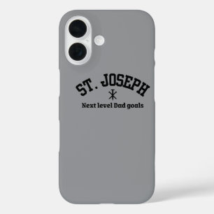 Heiliger Josef Next Level Dad Goals Collegiate iPhone 16 Hülle