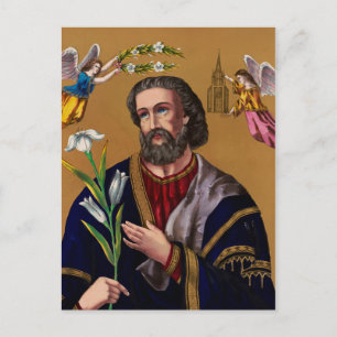 Heiliger Josef, Schutzpatron der Heiligen Familie Postkarte
