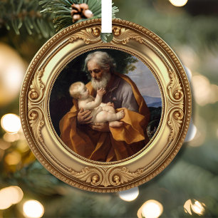 Heiliger Josef und Jesuskind Advent Jesse-Baum Ornament Aus Metall
