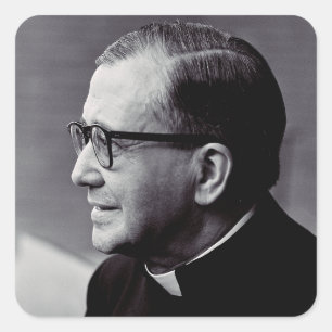Heiliger Josemaria Escriva Quadratischer Aufkleber