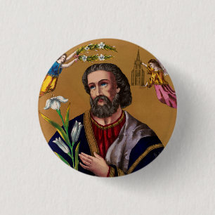 Heiliger Joseph Guardian der Heiligen Familie Button