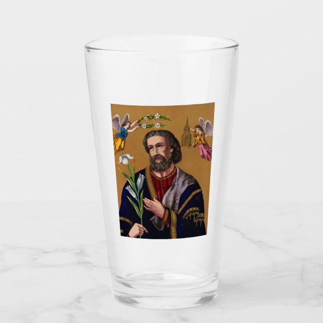 Heiliger Joseph Guardian der Heiligen Familie Glas (Vorderseite)
