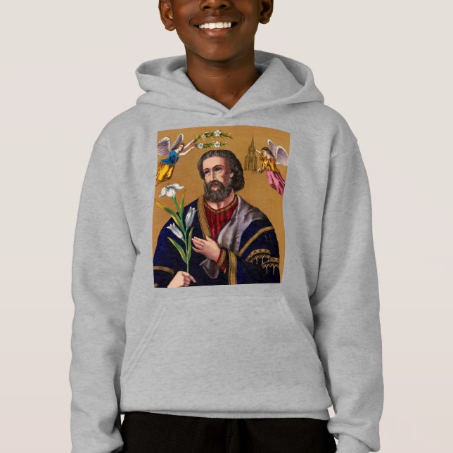 Heiliger Joseph Guardian der Heiligen Familie Hoodie (Vorderseite)