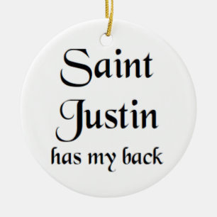 Heiliger Justin Keramik Ornament
