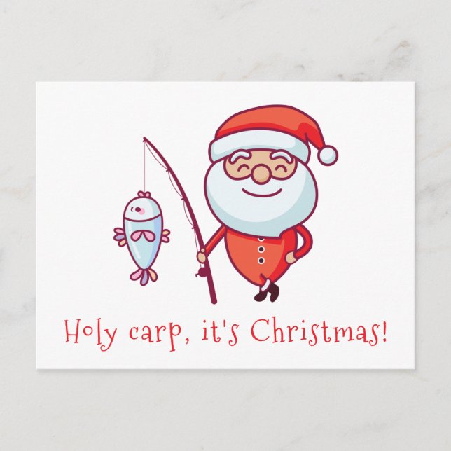 Heiliger Karpfen Weihnachten Postkarte (Vorderseite)