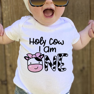 Heiliger Kuh Ich Bin Ein Mädchen 1. Geburtstags-T- Baby T-shirt