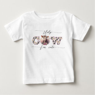 Heiliger Kuh Ich Bin Süß Rosa Baby Mädchen T-Shirt