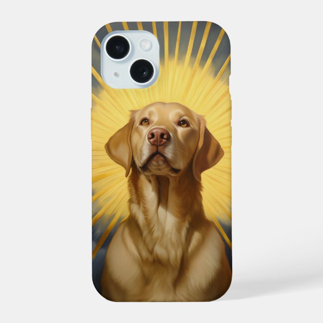 Heiliger Labrador Retriever iPhone 15 Hülle (Rückseite)