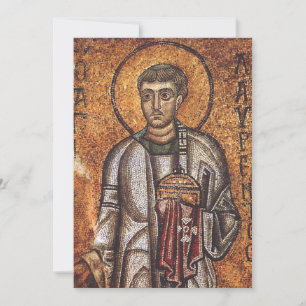 Heiliger Laurentius Orthodoxe Mosaikkunst Druck Feiertagskarte