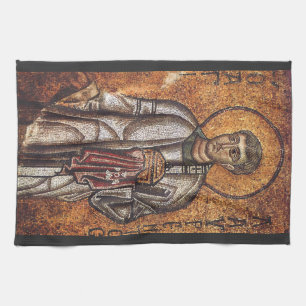 Heiliger Laurentius Orthodoxe Mosaikkunst Druck Geschirrtuch