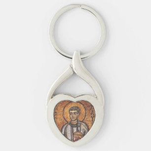 Heiliger Laurentius Orthodoxe Mosaikkunst Druck Schlüsselanhänger