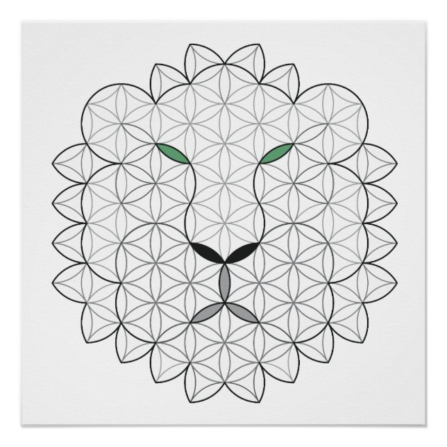 Heiliger Löwe, B01/BW. Poster (Vorderseite)