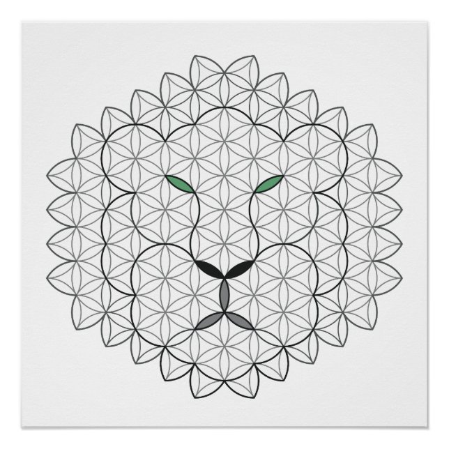 Heiliger Löwe, B051/BW. Poster (Vorderseite)