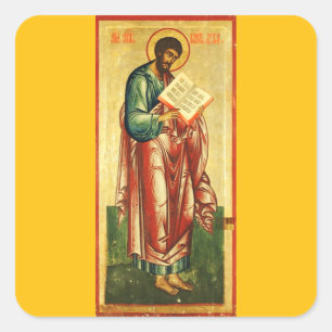 Heiliger Lukas der Evangelist und Märtyrer Quadratischer Aufkleber