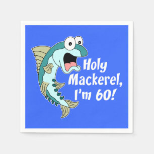 Heiliger Mackerel I'm 60 Blue 60. Party Napkins Serviette